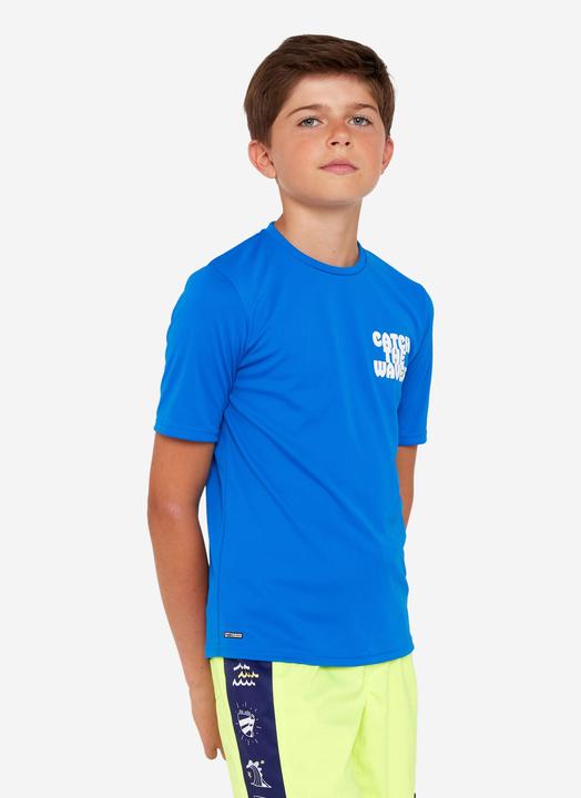 Image du produit Olaian T-shirt anti UV manches courtes surf Junior - 100 Wax bleu (140)