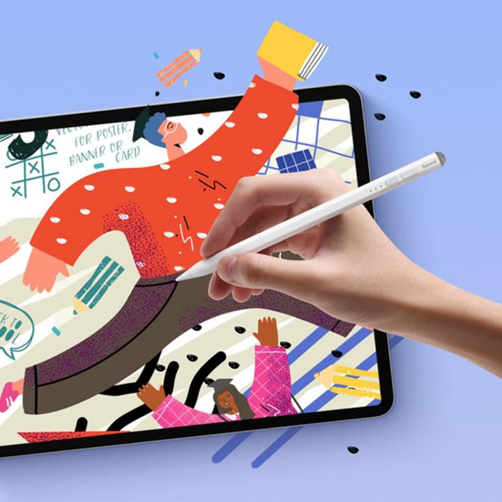 Actual product image Baseus Smooth Writing Stylus with LED Indicators (Active+Passive) White