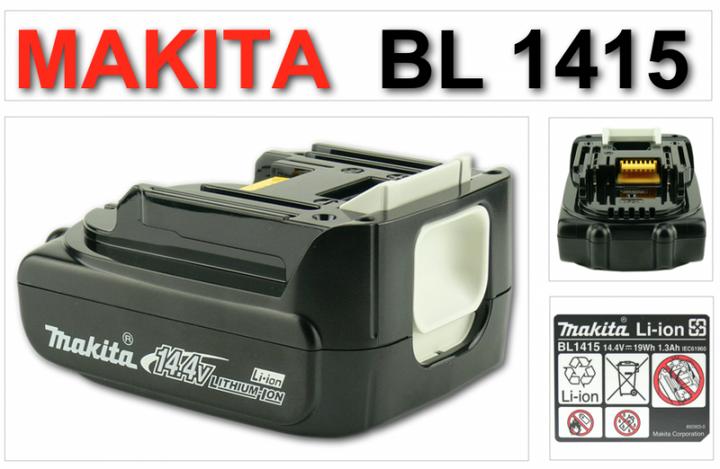 Produktbild Makita BL 1415 14,4V - 1,3Ah Li-Ion AKKU 194558-0 (14.4 V)