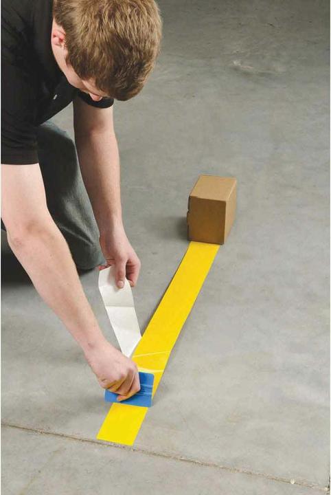 Actual product image Brady B-514, ToughStripe, floor marking tapes, polyester, yellow, 50.8mm x 30m (50.80 mm)