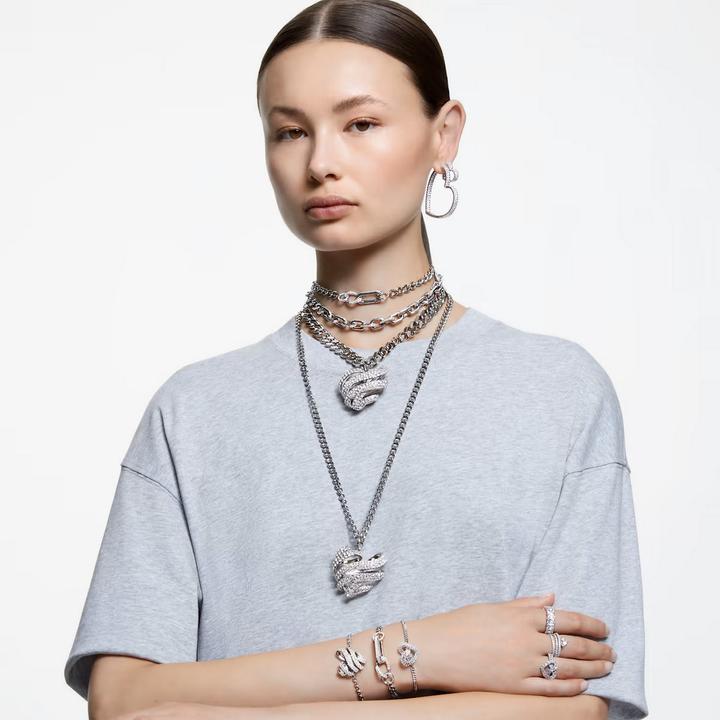 Produktbild Swarovski Matrix Cocktail Ring Verschiedene Schliffe Herz Weiss (58)
