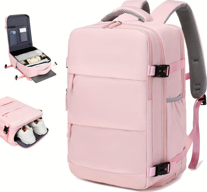 Only-Bags.Store Grosser Reiserucksack mit Schuhfach, leichter Laptop-Daypack mit Ladeanschluss, Rucksack mit