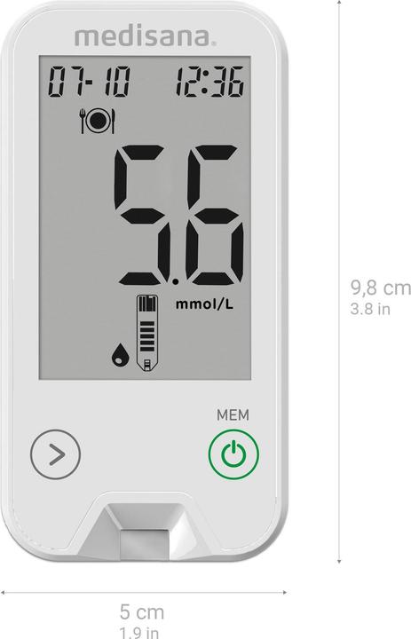 Image du produit Medisana MediTouch 2 mg/dL (Glucomètre)