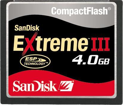 Produktbild SanDisk Extreme III Compact Flash 4GB (4 GB, CF)