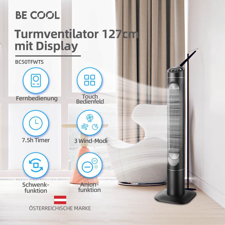 Produktbild Be Cool BE COOL Turmventilator 85W mit Display