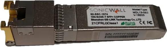 Actual product image SonicWall SFP+10GBASE-T TRANSCEIVER COP RJ45MOD