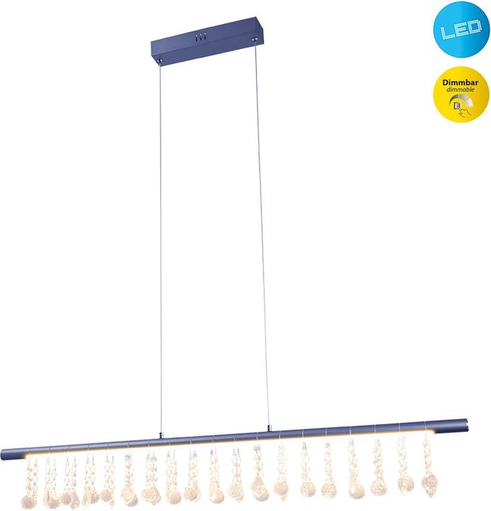 Produktbild Näve LED Pendelleuchte Nobilis l: ca. 100 cm - grau (2152 lm)