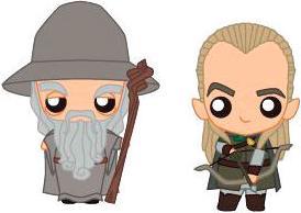 Produktbild SD Toys Le Seigneur des Anneaux figurines caoutchouc Pokis Gandalf & Legolas 6 cm