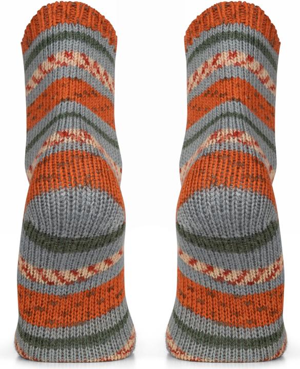 Produktbild Normani 2 Paar Gestrickte Wollsocken Bunt-geringelt - 9093 (2er Pack, 39 - 42)