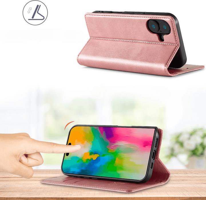 Produktbild LC.Imeeke iPhone 16 - Flip Case Vintage (Apple iPhone 16)