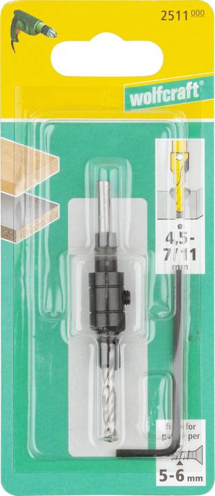 Actual product image wolfcraft wolfcraft 1 Vorbohrer mit Senker ø3,2x12mm (3.2 mm, 12 mm)