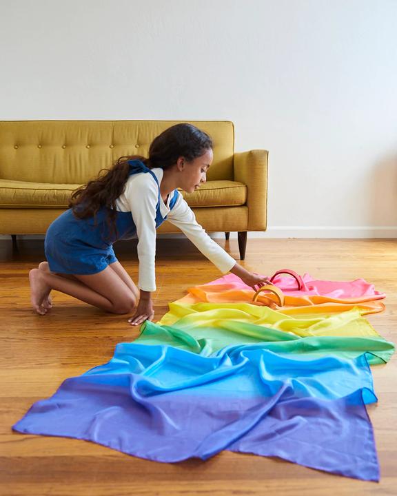 Produktbild Sarah's Silks Seidenspieltuch «Regenbogen» XXL