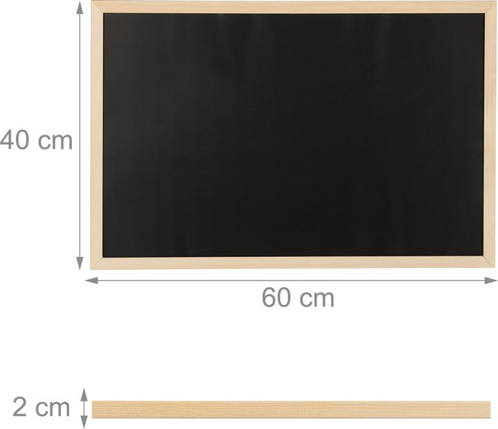 Actual product image Relaxdays Chalkboard with Frame (60 x 2 x 40 cm)
