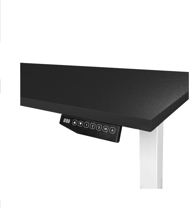 Image du produit Contini höhenverstellbarer Bürotisch 180 x 80 cm schwarz / Gestell weiss