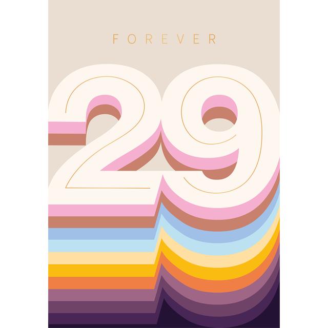 Produktbild Geburtstagskarte forever 29 - Maxi Card A4 (1 Stk.)