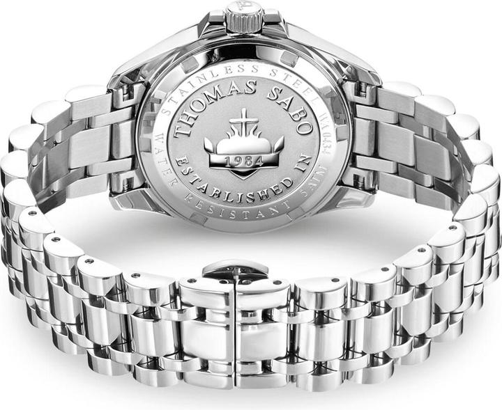 Actual product image Thomas Sabo WA0434 Damenuhr Divine Jewellery Stone silberfarben 33mm 5ATM (Watch with gemstone, Analogue wristwatch, 33 mm)