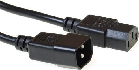 Actual product image AK5164 0.3m C14-Coupler C13-Coupler Black Power Cable (0.30 m, C14, C13)