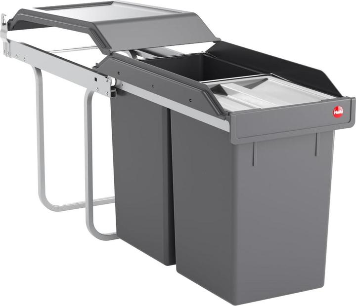 Immagine prodotto Hailo Einbau Mülleimer 2x 15 L mit Biodeckel (30 l)