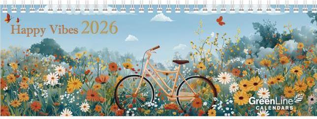 Produktbild Greenline Happy Vibes 2026 - Tischquerkalender - Tischkalender - 29,7x10,5 (Deutsch)