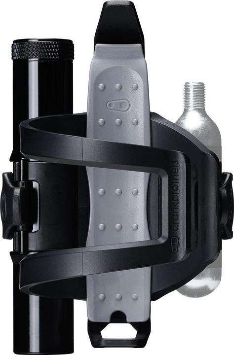 Actual product image Crankbrothers S.O.S. BC18 Side Entry bottle cage + multitool, black