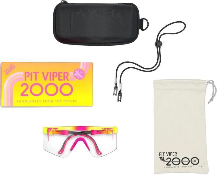 Actual product image Pit Viper The 2000"s Photochromic The Italo (Pink, Yellow, photochromic smoke)