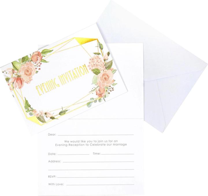 Produktbild Neviti Geometrisch geblümt Hochzeitseinladung Evening 10erPack Karton (10 x)