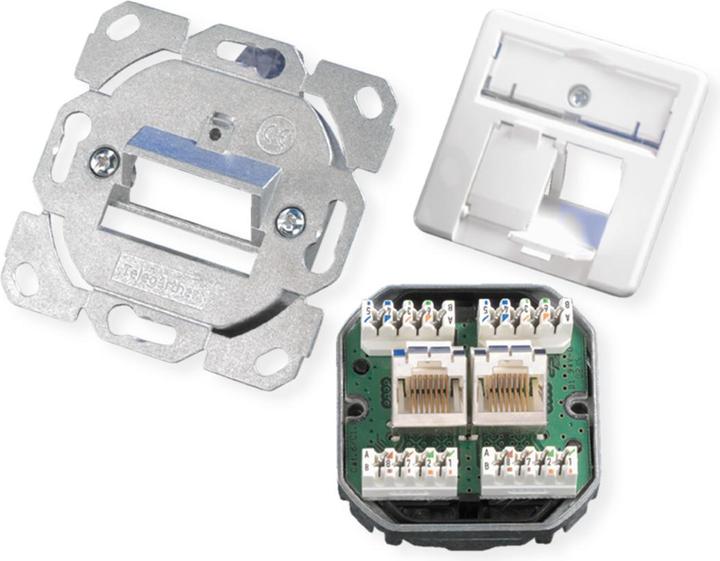 Actual product image Telegärtner TELEGAERTNER UPDose Cat5e 2xRJ45 alpinwhite AMJ45 (25.16.8550)