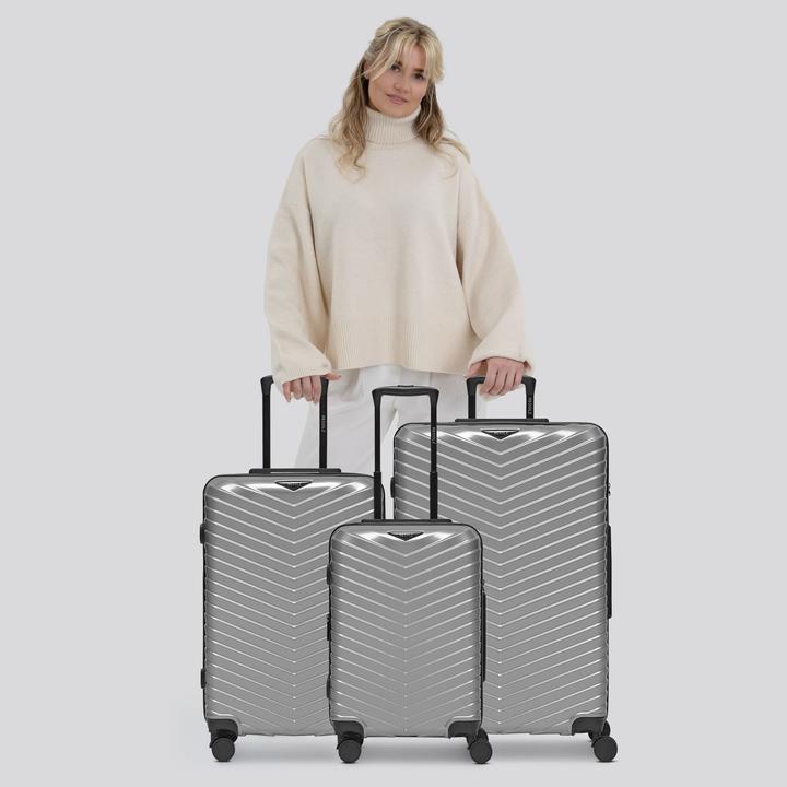 Produktbild Redolz Essentials 18 4 Rollen Kofferset 3-teilig mit Dehnfalte (226 l, XL (ab 115l))
