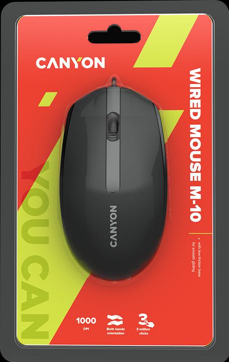 Produktbild Canyon Optical mouse with cable M-10, Black (Kabelgebunden)