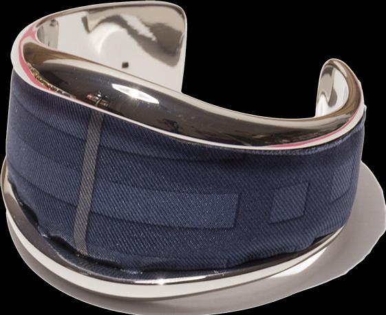 MM33 Bangle blue paisley (950 Platin)