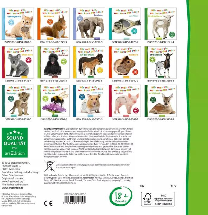 Actual product image Listen, who could that be? Farm animals (German)