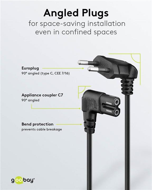 Actual product image Goobay CEE 7/16 – C7 (2 m)
