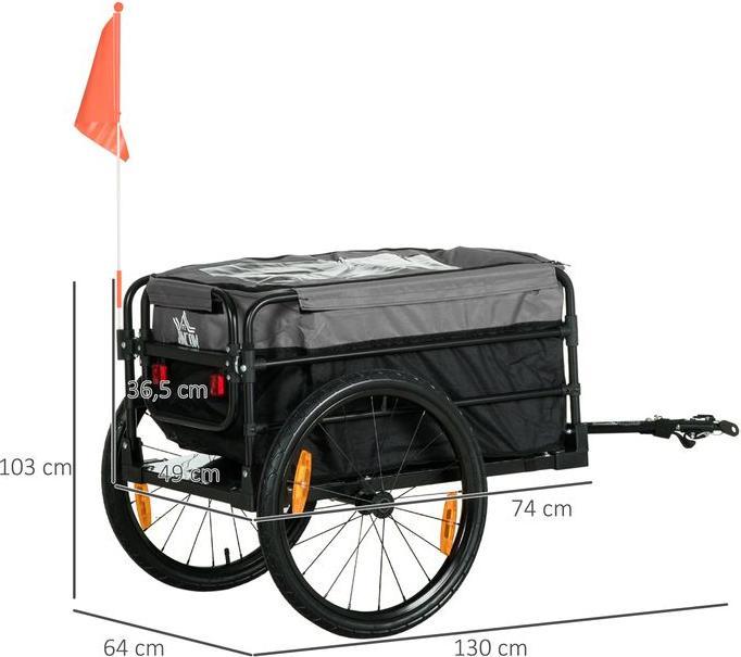 Produktbild Swisshandel24 2-in-1 Fahrradanhänger Lastenanhänger Transportanhänger für Fahrrad mit 20 Zoll-Luftreifen 40 kg Bel