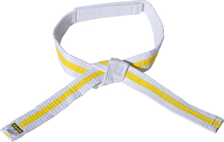 Image du produit Kwon Ceinture de scratch blanche/jaune/blanche Budō enfant