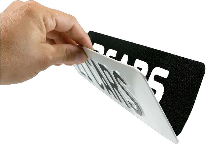 Produktbild 21cars Klett Wechselschild Nummernschild Kennzeichenhalter | Rahmenlos (Hochformat)