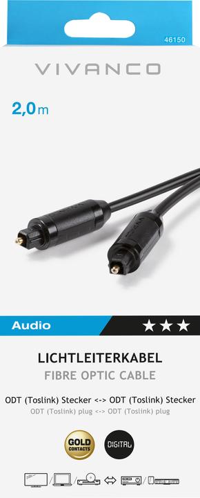 Produktbild Vivanco Lichtleiterkabel (2 m, Optisch)