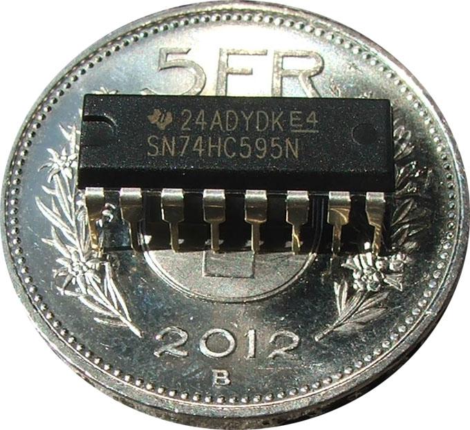 Produktbild TI 74HC595 8-Bit Shift-Register IC