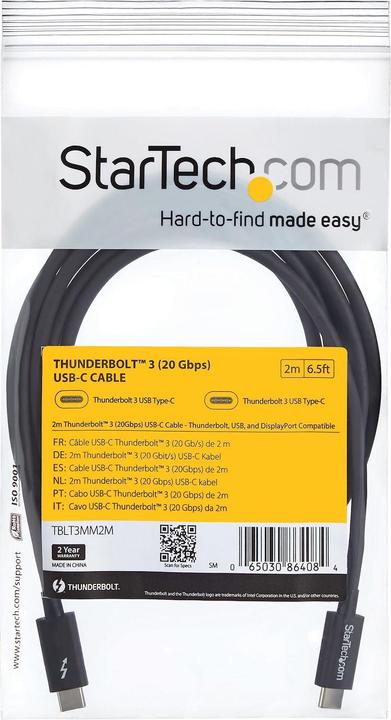 Produktbild StarTech Tblt3mm (2 m, USB 3.1)