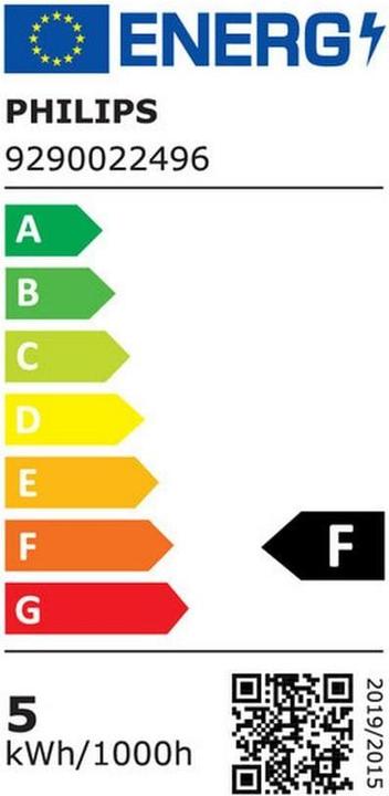 Label énergétique Philips blanc (E14, 4.30 W, 470 lm, 1 x, F)