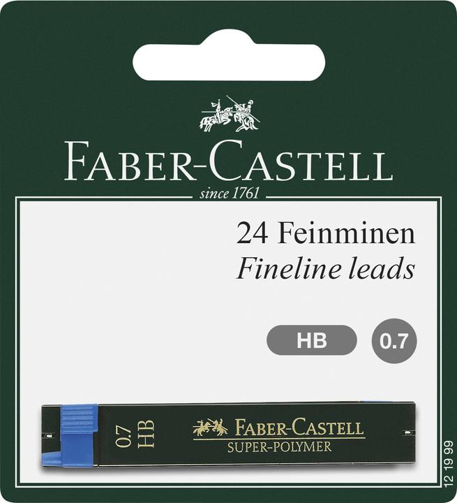 Actual product image Faber-Castell Refill Super Polymer 0.7 mm, HB, Black (Refill, Black, 0.70 mm)