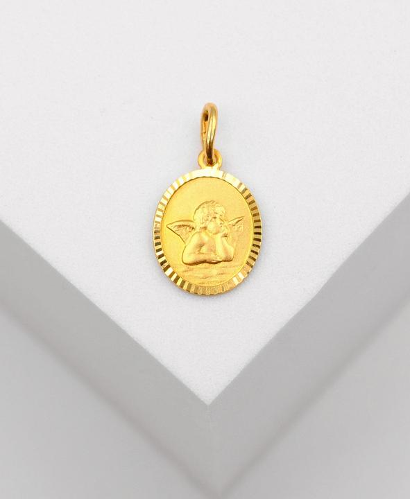 Produktbild Muau Pendant angel yellow gold 750, 17x9mm (750/18K Gelbgold)