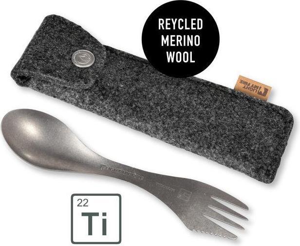 Actual product image Light my Fire LMF Spork Titanium oh. Woolcase