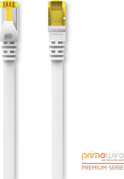 Produktbild Primewire CAT.7 Netzwerkkabel flach - Ethernet Gigabit Lan Kabel RJ45 - Patchkabel - komp. CAT.5 CAT.6 CAT.8 (U/FTP, CAT7, 10 m)