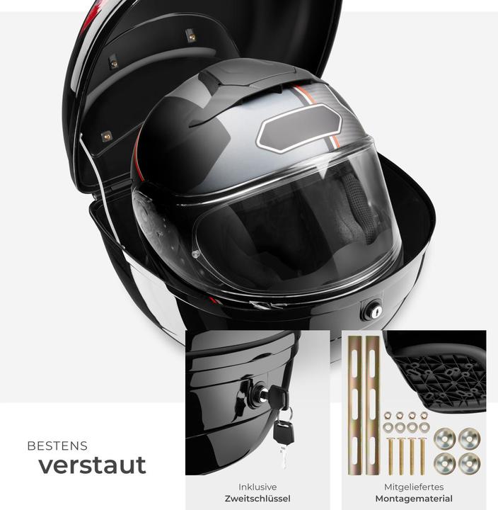 tectake Motorradkoffer (22 l)