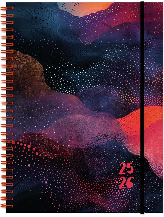 Simplex Schüleragenda Emotions 25/26 500210.26 1T/1S 12M Dark Sky 12x16.5cm (A6, Rätoromanisch, Deutsch, Französisch, Italienisch)