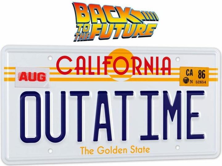 Image du produit Doctor Collector Retour vers le futur: "Outatime" DeLorean Plaque d'immatriculation 1/1 (33 x 16 cm)