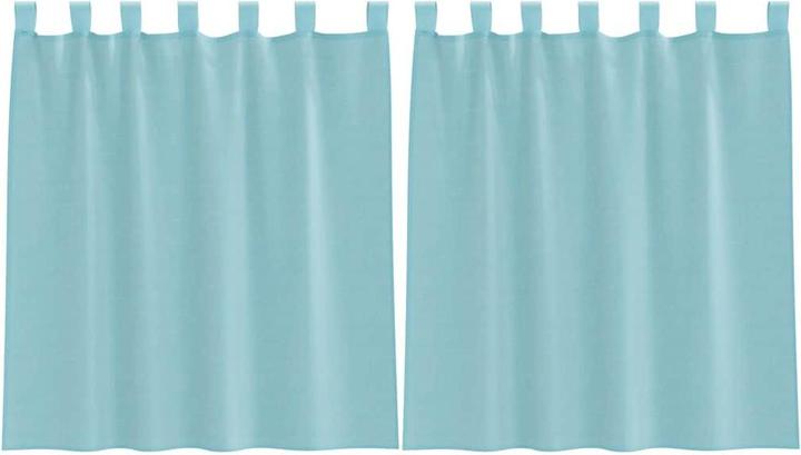 Actual product image VidaXL Voile curtains with rod pockets 2 pcs. Turquoise (140 x 140 cm)