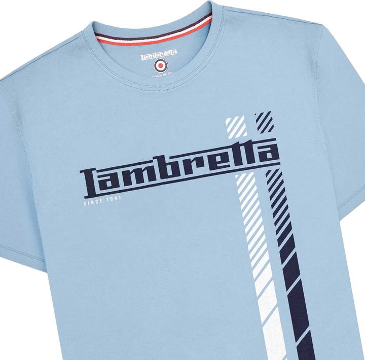 Immagine prodotto Lambretta SS25 Maglietta Grande e Alto Striscia Da Corsa Uomo (4XL)