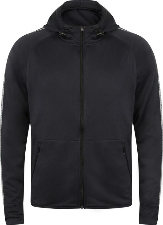 Tombo Hoodie mit Reissverschluss Kapuzenjacke mit reflektierendem Band (XS)