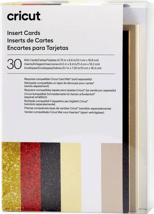 Cricut Insert Cards Glitz & Glam R40 12,1cm x 16,8cm 30-pack (P)